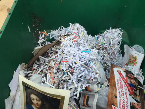 Shredded stolen mail found in a Stockton Police raid.